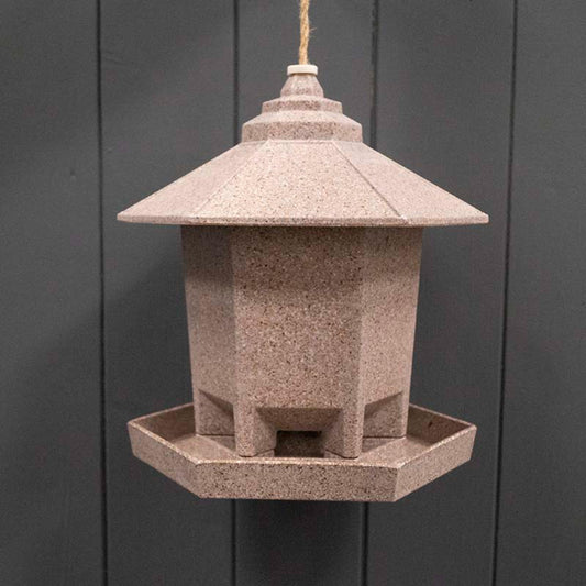 Earthy Deluxe Hexagonal Bird Feeder Nut Husk (21.6cm)-0